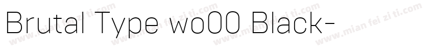 Brutal Type wo00 Black字体转换